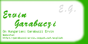 ervin garabuczi business card